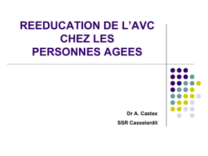 Rééducation de l`AVC chez les personnes agées