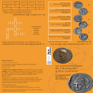 La numismatique de l`antiquité gréco