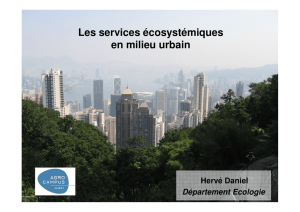 Les services écosystémiques