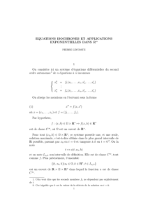Equations isochrones et applications exponentielles