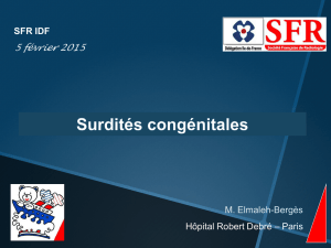 Surdités congénitales - Société Française de Radiologie