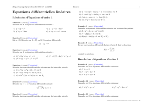 Equations différentielles linéaires