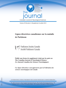 Lignes directrices cliniques - Canadian Guidelines on Parkinson`s
