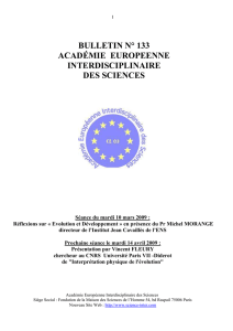 Bulletin n° 133 - Académie Européenne Interdisciplinaire des