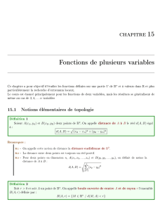Fonctions de plusieurs variables - Classe B/L