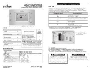 index spécifications installation du thermostat
