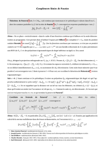 Compléments Séries de Fourier