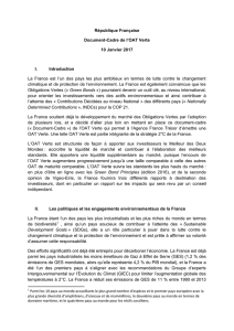 République Française Document-Cadre de l`OAT Verte 10 Janvier