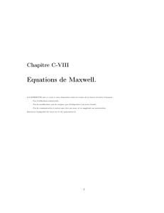 Equations de Maxwell.