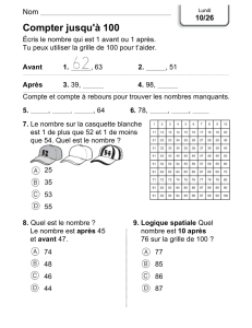 Compter jusqu`à 100 - Fox Hollow French Immersion
