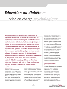 Education au diabète et prise en charge psychologique