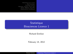 Statistique Biosciences Licence 1