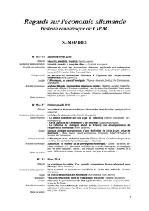 Regards sur l`économie allemande - CIRAC
