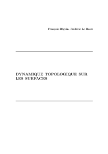 dynamique topologique sur les surfaces - IMJ-PRG