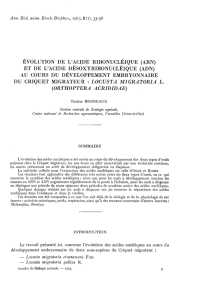 ÉVOLUTION DE L`ACIDE RIBONUCLÉIQUE (ARN) ET DE L`ACIDE