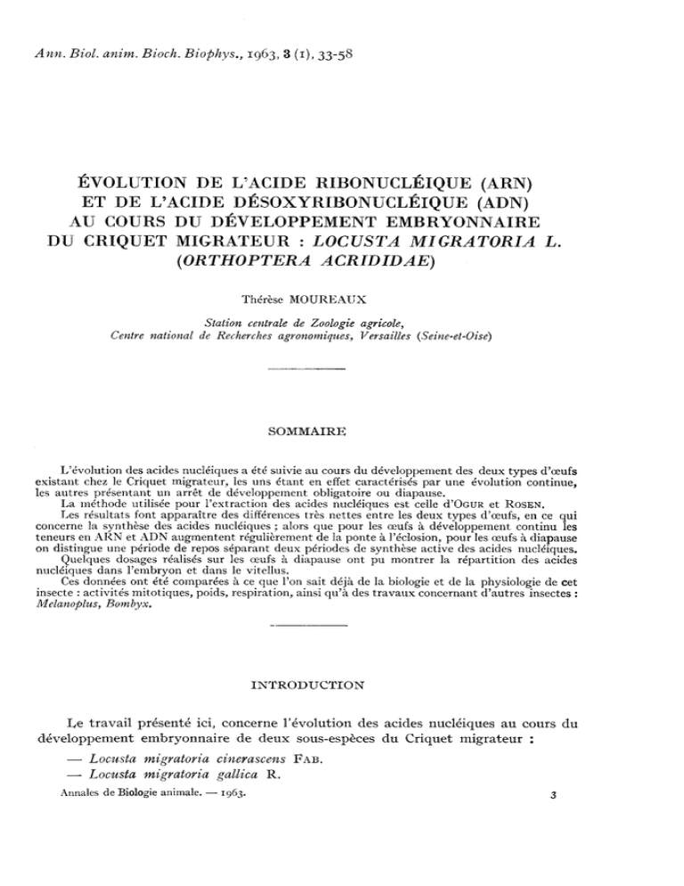 ÉVOLUTION DE L`ACIDE RIBONUCLÉIQUE (ARN) ET DE L`ACIDE