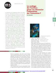 Le codage de l`action : peut-on dissocier l`attention - iPubli