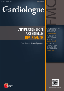 L`HYPERTENSION ARTÉRIELLE RÉSISTANTE
