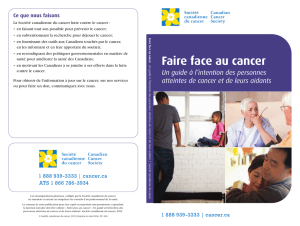 Faire face au cancer - Canadian Cancer Society