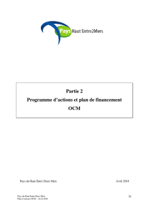 Partie 2 Programme d`actions et plan de financement OCM