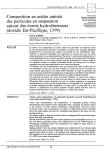 Composition en acides aminés des paricules en - Archimer