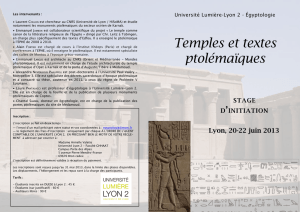 Temples et textes ptolémaïques