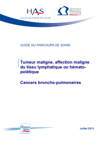 Cancers broncho-pulmonaires