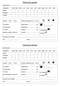 Fiche pour graines Fiche pour graines