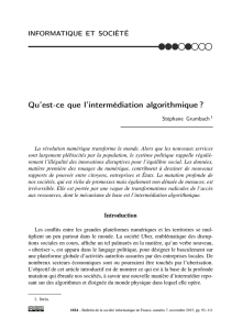 Qu`est-ce que l`intermédiation algorithmique