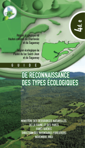 Région écologique 4d - Ministère des Forêts, de la Faune et des Parcs