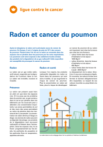 Radon et cancer du poumon - Ligue suisse contre le cancer
