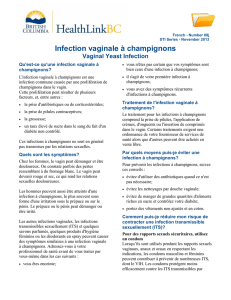 Infection vaginale à champignons