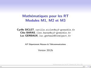 Mathématiques pour les RT Modules M1, M2 et M3 - GIPSA-Lab