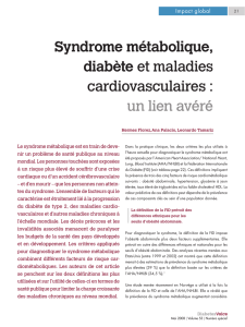 Syndrome métabolique, diabète et maladies cardiovasculaires : un