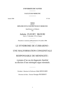 Juliette FLEURY SKOURI LE SYNDROME DE CURRARINO : UNE