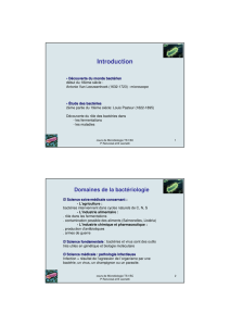 Introduction - microbiologie