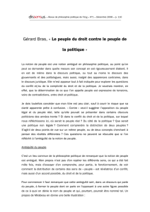 Gérard Bras, « Le peuple du droit contre le peuple de la