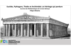Euclide, Pythagore, Thalès et Archimède: un héritage qui perdure