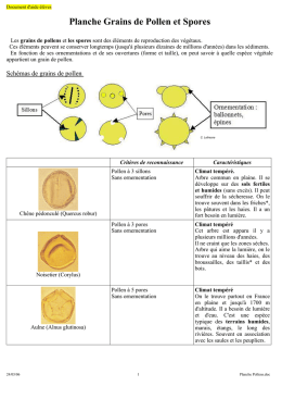 Tp Palynologie Et Changements Climatiques Au Quaternaire