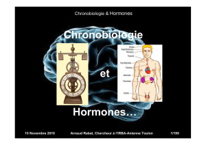 Cours Chronobiologie et Hormones d`Arnaud Rabat