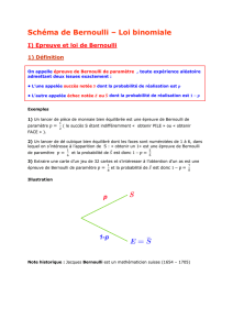 Première STMG - Schéma de Bernoulli – Loi binomiale