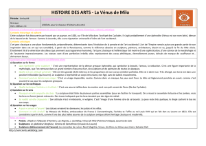 HISTOIRE DES ARTS - La Vénus de Milo