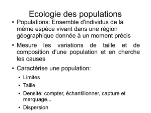 Ecologie des populations