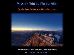 Mission T60 au Pic du Midi