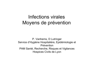 Infections virales Moyens de prévention - RHC