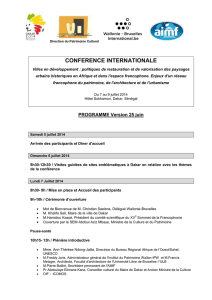 Programme - Association internationale des Maires francophones