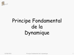 Principe Fondamental de la Dynamique