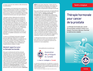 Thérapie hormonale pour cancer de la prostate