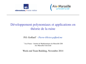 Développement polynomiaux et applications en théorie de la ruine