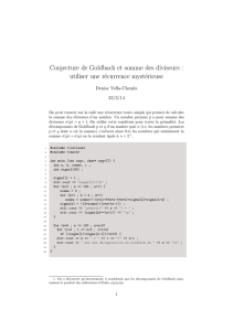 Conjecture de Goldbach et somme des diviseurs : utiliser une
